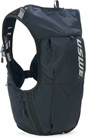 USWE Unisex – kamizelka do biegania dla dorosłych Pace Pro 6, czarna/szara rozm. L (98-108 cm), 1 rozmiar