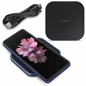 NAUC Bezprzewodowa ładowarka Qi kompatybilna z Samsung Galaxy Z Flip bezprzewodowa ładowarka indukcyjna uniwersalna stacja szybkiego ładowania