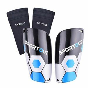 Sportout Dziecięce ochraniacze na golenie, z antypoślizgowymi rękawami