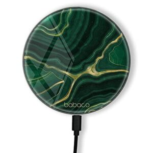 ERT GROUP Oryginalna i oficjalnie licencjonowana przez Babaco ładowarka indukcyjna, wzór Marble 015, szklana bezprzewodowa stacja ładująca, kabel Micro USB 1 metr 10W