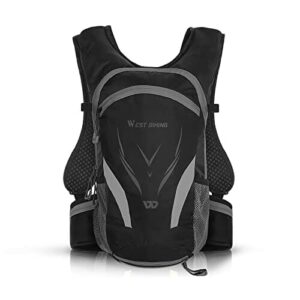 Zeroall 16L lekki plecak rowerowy odporny na rozpryski plecak rowerowy z siatką do przechowywania kasku na rowerze Camping krótki dystans piesze wycieczki