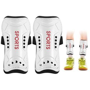 Dziecięce piłki nożnej, ochraniacze na golenie, nastolatki, piłka nożna, lekkie dzieci, biała podkładka na golenie, początkujący dla chłopców, dziewcząt, gry w piłkę nożną, sprzęt ochronny na nogi (6-15 lat)
