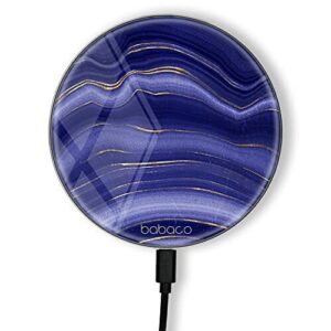 ERT GROUP Oryginalna i oficjalnie licencjonowana przez Babaco ładowarka indukcyjna, wzór Marble 005, szklana bezprzewodowa stacja ładująca, kabel Micro USB 1 metr 10W