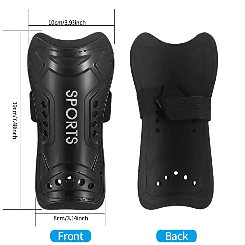 Dziecięce piłki nożnej, ochraniacze na golenie, dla nastolatków, piłka nożna, lekkie czarne ochraniacze na golenie, dla początkujących, dla chłopców, dziewcząt, gry w piłkę nożną, sprzęt ochronny na nogi (6-15 lat) - obrazek 2