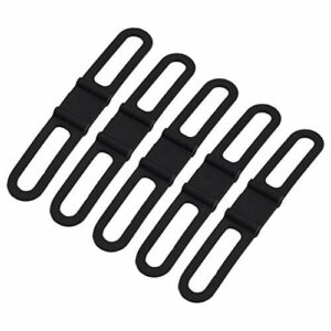 Vikenar 5 szt./zestaw wielofunkcyjny rowerowy rowerowy silikonowy stały pasek bandaż latarka uchwyt uchwyt