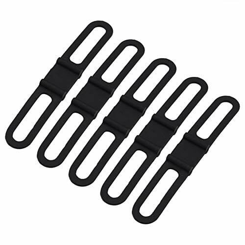 Vikenar 5 szt./zestaw wielofunkcyjny rowerowy rowerowy silikonowy stały pasek bandaż latarka uchwyt uchwyt