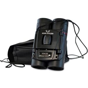 Some Antlers Mała kompaktowa lornetka – mini składana lornetka dla dzieci i dorosłych – nadaje się do obserwacji ptaków, wędrówek i innych aktywności na świeżym powietrzu (10 x 22)