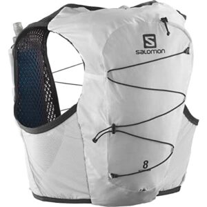 Salomon ACTIVE SKIN 8 with flasks-WHITE-EBONY XL