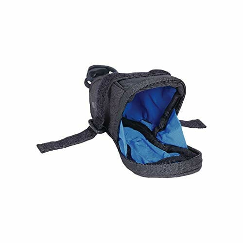 BBB CyclingSpeedPack Sgięta torba podsiodłowa | Wodoszczelny zamek błyskawiczny | Tylne światło LED uchwyt montażowy | odblaskowa czarna grafika - obrazek 3