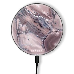 ERT GROUP Oryginalna i oficjalnie licencjonowana przez Babaco ładowarka indukcyjna, wzór Abstract 004, szklana bezprzewodowa stacja ładująca, kabel Micro USB 1 metr 10W