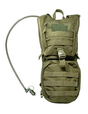 Save & Protect plecak na napoje z bukłakiem 2,5 l, na rower, do biegania, wędrówek, zgodnie ze standardem wojskowym, wytrzymały, bezpieczny i odporny na działanie wody, kolor zielony