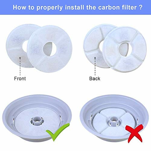 WDEC 8 szt Filtr do Fontanny do Picia dla Zwierząt, Biały, Zestaw Filtrów do Fontanny dla Kota, Zastępuje filtr z węglem aktywnym dla kotów, wody, do picia, fontanny, dozownik wody dla kotów i psów - obrazek 5