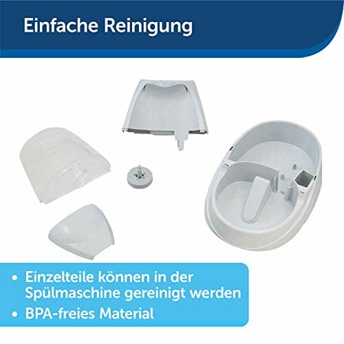 PetSafe - Fontanna wodna Drinkwell Platinum dla psów i kotów, 5 l, dozownik wody dla zwierząt domowych, regulowany przepływ, zatrzymuje zapachy i bakterie – łatwa do czyszczenia - obrazek 5