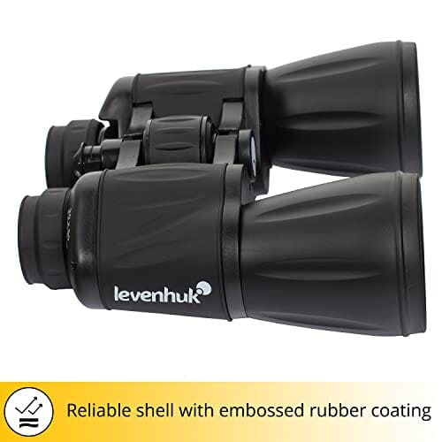 Lornetka astronomiczna Levenhuk Atom 20x50 o powiększeniu 20 razy z soczewkami obiektywowymi o dużej średnicy przekazująca bardzo szczegółowy obraz bardzo odległych obiektów - obrazek 5
