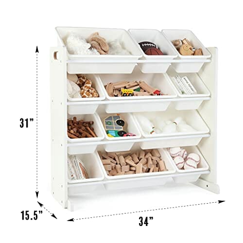 Humble Crew Półka dla dzieci, półka-organizer zabawek z 12 pojemnikami - obrazek 7