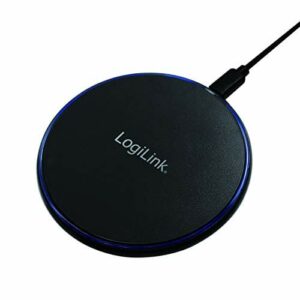 LogiLink PA0178 Qi (indukcyjna transmisja energii) bezprzewodowa ładowarka stołowa z funkcją szybkiego ładowania/Quick Charge, 10 W