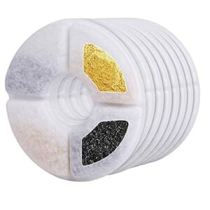 Bigqin 8 szt. filtr fontanny dla kota, fontanna do wody dla zwierząt domowych z żywicą i filtrami z węglem aktywnym do automatycznego dozownika wody fontanny do picia