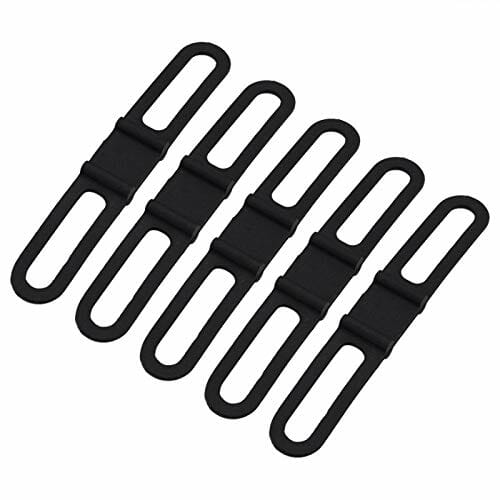 5 sztuk/zestaw uniwersalny uchwyt na lampkę rowerową rower rowerowy silikonowy elastyczny pasek gumowy bandaż krawat uchwyt na latarkę - obrazek 3