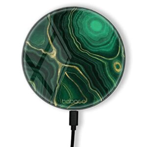 ERT GROUP Oryginalna i oficjalnie licencjonowana przez Babaco ładowarka indukcyjna, wzór Marble 001, szklana bezprzewodowa stacja ładująca, kabel Micro USB 1 metr 10W