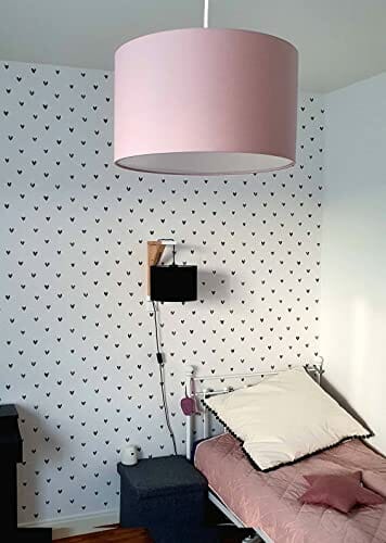 youngDECO Lampa do pokoju dziecięcego i niemowlęcego, delikatny brudny róż, 2 x E27, Ø 38 cm, klosz lampy do pokoju dziecięcego, kompletna lampa sufitowa do pokoju dziecięcego, wyprodukowana w UE - obrazek 3