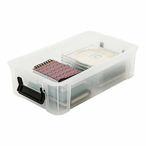 Iris Ohyama, Zestaw 4 sztuk, Pudełko do przechowywania , 4 L, możliwość układania w stos, garaż - Multi Box MBX-4 - Przezroczysty - obrazek 8