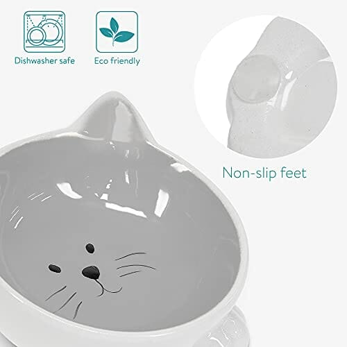 Navaris 2-częściowy zestaw misek na karmę dla kotów - 2 x ceramiczna m - obrazek 4