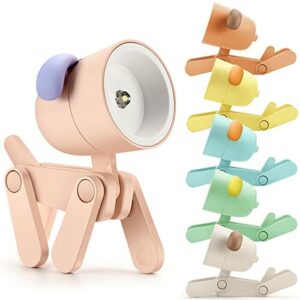 VVHIPPO mini lampka nocna dziecięca lampa Hummingbird, śliczna lampka nocna LED Dog, kreatywna lampka nocna dla zwierząt domowych składana mała lampa stołowa mini lampa sypialnia nocne prezenty dla dzieci dziewczyny chłopcy