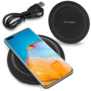 QI bezprzewodowa ładowarka kompatybilna z Huawei P50 Pro + / P30 Pro / P40 / Pro + ładowarka indukcyjna uniwersalna 15 W, kolor: czarny
