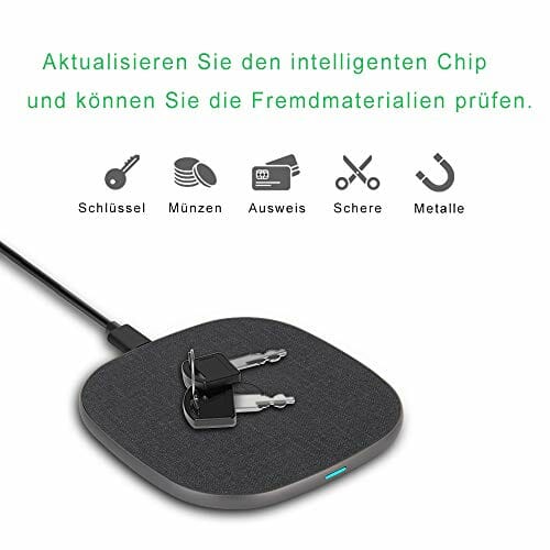 Evershop Szybka bezprzewodowa ładowarka, indukcyjna stacja ładująca, bezprzewodowe ładowanie do iPhone 13, 12, 11, 14/Pro/XS/X/8/8 Plus, stacja ładująca Fast Qi do Samsung Galaxy S20/S10/Note 9/S9 Plus/Note 8, Huawei P30 Pro itd - obrazek 3