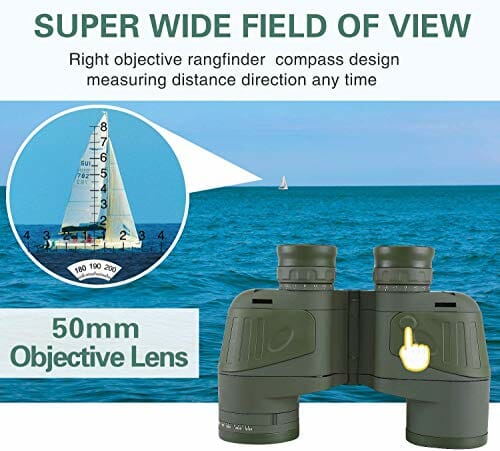 Lornetka morska, 10 x 50, wodoszczelna, odporna na mgły, obiektyw BAK4 - obrazek 5