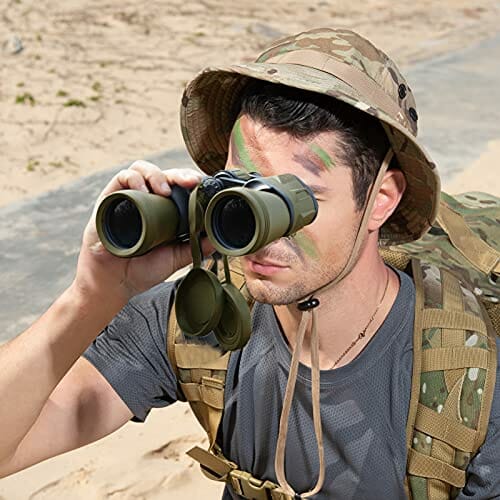 20 x 50 lornetka wojskowa dla dorosłych z adapterem do smartfona – kompaktowa, wodoszczelna lornetka taktyczna do obserwacji ptaków, polowania, wędrówek, podróży, koncertów, teatru z obiektywem BAK4 - obrazek 3