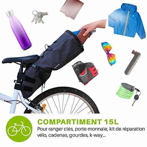 Wantalis Sacoche Velo Selle torba podsiodłowa, szara, jeden rozmiar - obrazek 5