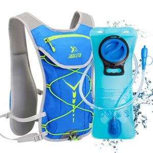 BTNEEU Plecak nawadniający z bukłakiem 2 l, nie zawiera BPA, oddychający, lekki plecak z pakietem nawodnieniającym do jazdy na rowerze, biegania, wspinaczki, wędrówek, biwakowania, pasuje do mężczyzn i kobiet