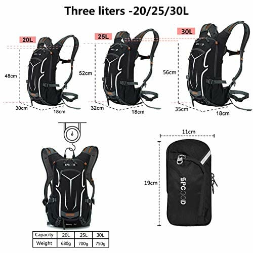 Plecak Rowerowy 20L/25L/30L (9 Kolorów), Wodoszczelny, Ultralekki, Dla - obrazek 7