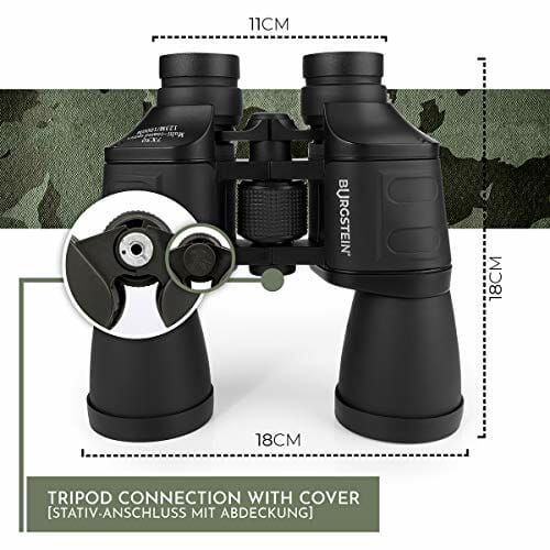Burgstein® Lornetka dla dorosłych 7 x 50, teleskopowa – kompaktowa lornetka z torbą, narzędzie do podróży, polowania, safari i do obserwacji ptaków, profesjonalna lornetka na wędrówki - obrazek 6