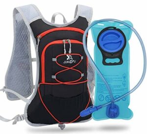TEUEN Plecak na napoje z bukłakiem 2 l, mały plecak do biegania, dla kobiet i mężczyzn, lekki plecak do biegania, 6 l, plecak rowerowy z systemem picia, do biegania w terenie, joggingu, maratonu, wędrówek