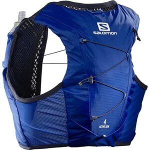 Salomon Active Skin 4 Unisex Running Hydration Vest Trail Running Hiking z dołączoną piersiówką, trwały komfort, łatwe nawodnienie, zoptymalizowane przechowywanie