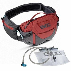 EVOC HIP Pack Pro 3l saszetka biodrowa na wycieczki rowerowe i szlaki (28 x 18 x 8 cm, pojemność 3 l, AIRFLOW CONTACT SYSTEM, AIRO FLEX, bukłak 1,5 l)