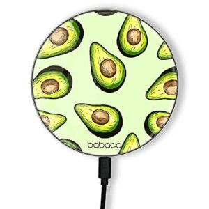 ERT GROUP Oryginalna i oficjalnie licencjonowana przez Babaco ładowarka indukcyjna, wzór Owoce 001, szklana bezprzewodowa stacja ładująca, kabel Micro USB 1 metr 10W