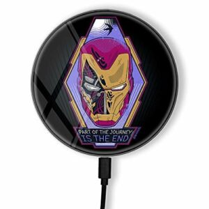 ERT GROUP Oryginalna i oficjalnie licencjonowana przez Friends ładowarka indukcyjna, wzór Friends 004, szklana bezprzewodowa stacja ładująca, kabel Micro USB 1 metr 10W