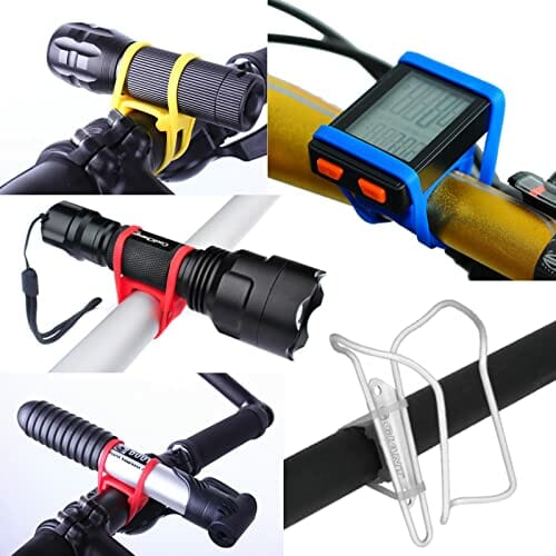 Silikonowe Mocowanie Paska Rowerowego Silikonowe Paski Rowerowe Latarka Taśma Mocująca do Kierownicy Silikonowy Pasek Rowerowy Mocowanie Silikonowy Uchwyt na światło Rowerowe do Odpowiednia do Latarki - obrazek 2