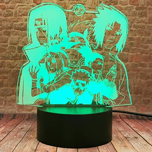 Nowość Hatake Kakashi Uzumaki Uchiha Sasuke Haruno Sakura Anime Sakura Nara Shikamaru lampa biurkowa z 7 zmieniającymi się kolorami RGB lampka nocna chłopiec chłopiec chłopiec Boże Narodzenie dekoracja prezent - obrazek 9