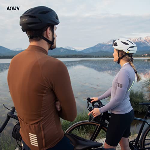 AARON Plecak rowerowy i plecak narciarski, wodoszczelny, z ochroną przeciwdeszczową, ergonomiczna wyściółka na plecach dla kobiet i mężczyzn, plecak rowerowy MTB, czarny - obrazek 2