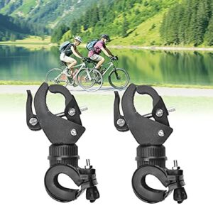 KBNIAN 2 szt. uchwyt na światło rowerowe, uniwersalny uchwyt rowerowy 360 stopni obrotowy uchwyt na latarkę, antypoślizgowy uchwyt na latarkę rowerową, mocowanie latarki MTB Torch Clamp Clip Mount akcesoria do oświetlenia LED