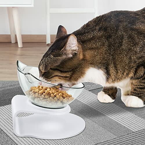 Makerfire Miska dla kota ze stojakiem na karmniki dla kotów i miski na żywność zmniejszają ból szyi dla kotów i małych psów - obrazek 7