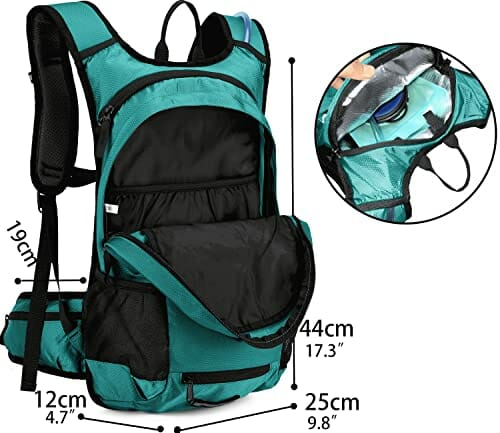 Arvano Plecak nawadniający rower z bukłakiem na wodę TPU 2 l, izolowany plecak na wodę, utrzymuje chłód płynu do 4 godzin, jazda na rowerze, jazda na rowerze, jazda na rowerze, turystyka piesza, torba do jazdy na rowerze, dla mężczyzn i kobiet - obrazek 2