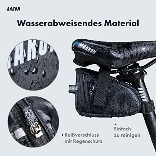 AARON Torba podsiodłowa z uchwytem na butelkę, wodoodporna torba rower - obrazek 9
