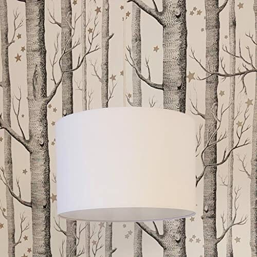 youngDECO® Lampa do pokoju dziecięcego i pokoju dziecięcego, biała, 2 x E27, Ø 38 cm, klosz z materiału, dekoracja pokoju dziecięcego dla dziewcząt, kompletna lampa sufitowa, wyprodukowana w UE - obrazek 3