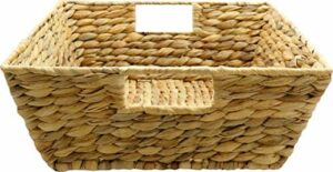 Jade Temple Kosz dekoracyjny z hiacyntu wodnego, pleciony, 12 cm x 30