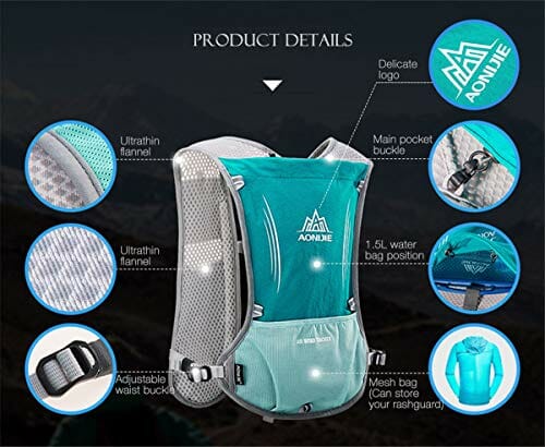 Lekki plecak 5 l do sportów na świeżym powietrzu, wyścigów szlakowych, - obrazek 9